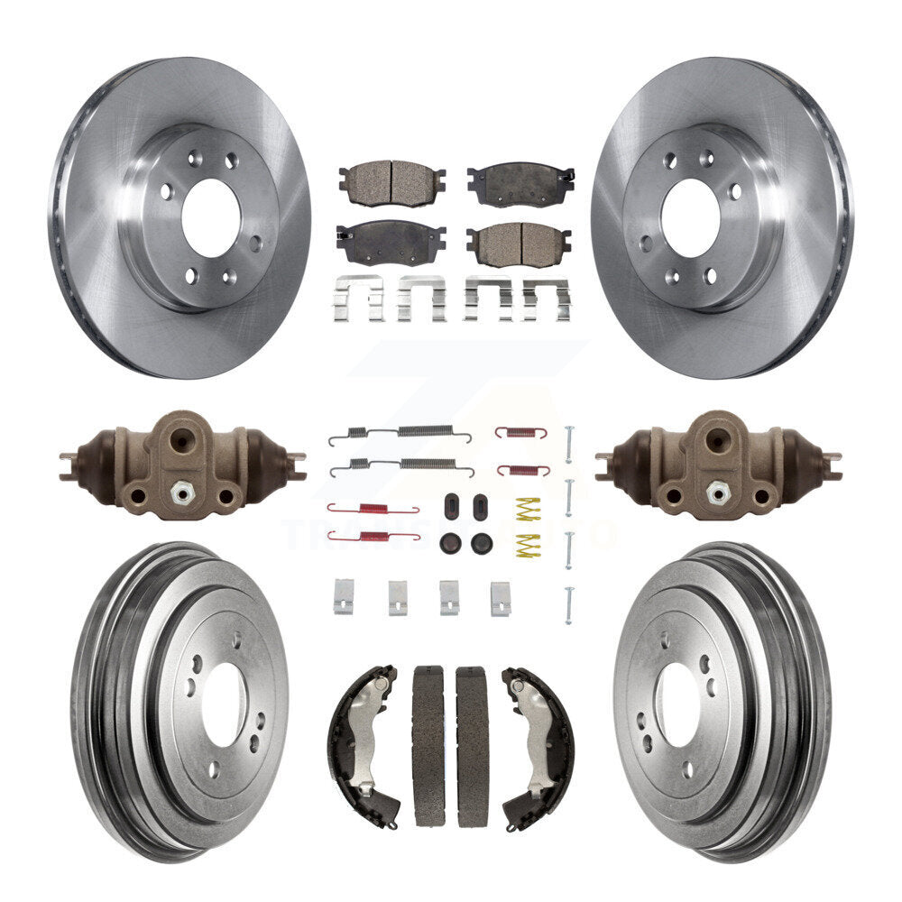 Kit de plaquettes et tambours semi-métalliques pour Rotor de frein avant et arrière (9 pièces) pour Hyundai Accent Ki