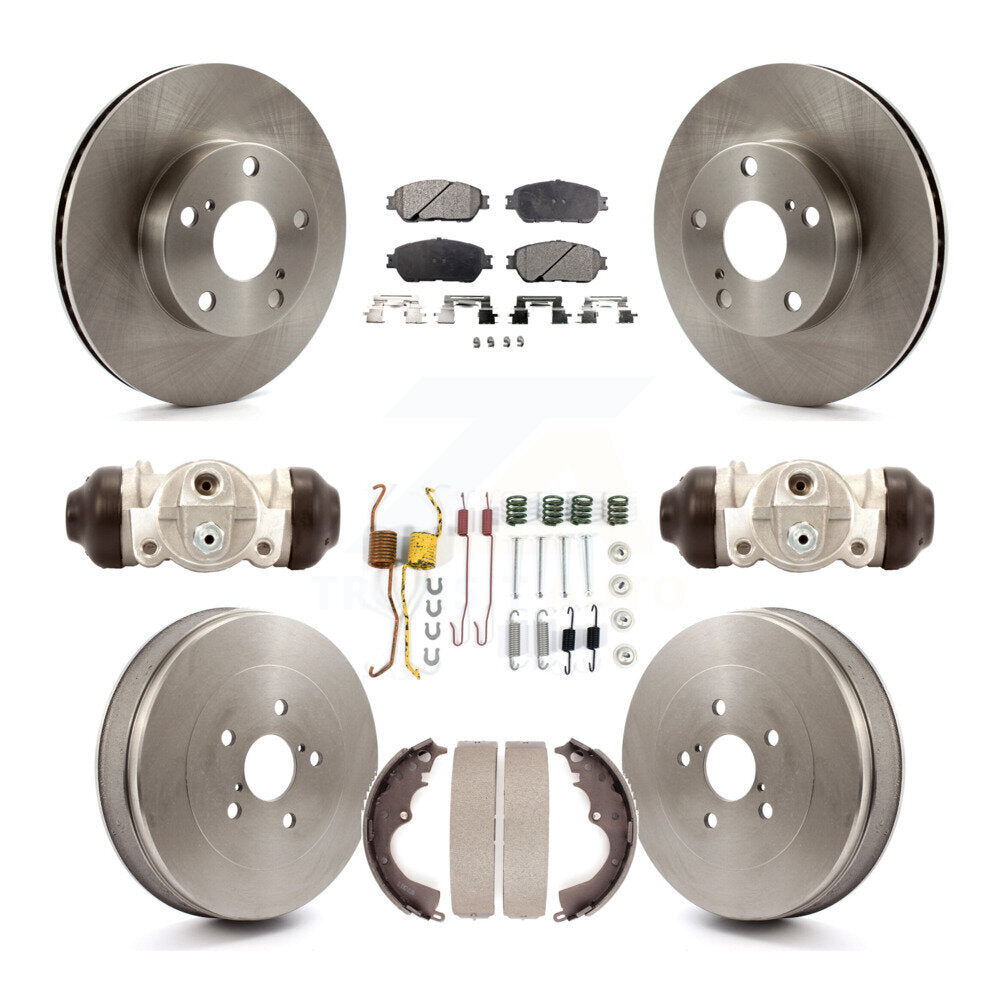 Rotor de frein à disque avant et arrière, Kit de plaquettes et de tambour semi-métalliques (9 pièces) pour Toyota Tacom