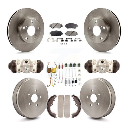 Rotor de frein à disque avant et arrière, Kit de plaquettes et de tambour semi-métalliques (9 pièces) pour Toyota Tacom