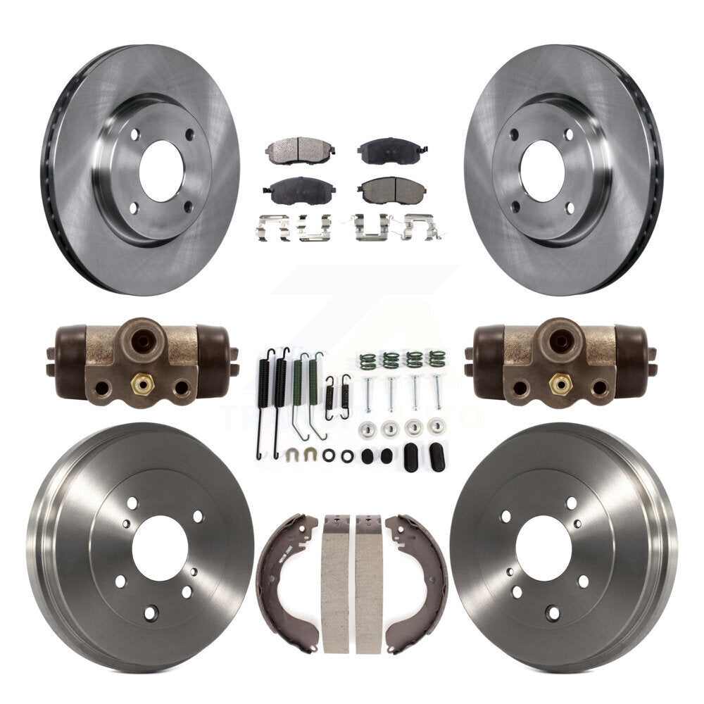 Kit de tambours à plaquettes semi-métalliques pour rotors de frein avant et arrière (9 pièces) pour Nissan Versa Sentr