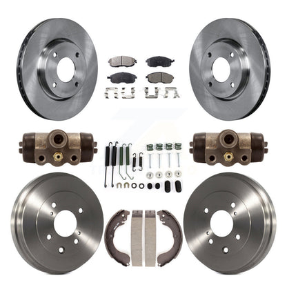 Kit de tambours à plaquettes semi-métalliques pour rotors de frein avant et arrière (9 pièces) pour Nissan Versa Sentr