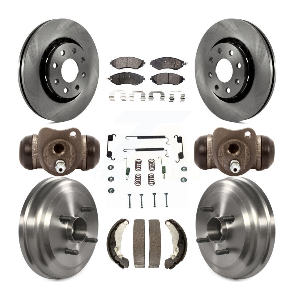 Kit de tambour à plaquettes semi-métalliques pour Rotor de frein avant et arrière (9 pièces) pour Chevrolet Aveo Aveo
