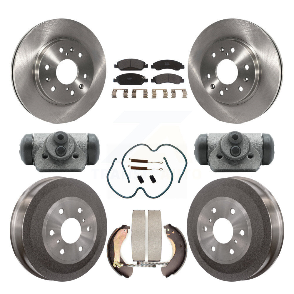 Rotors de frein avant et arrière, Kit de tambour à plaquettes semi-métalliques (9 pièces) pour Chevrolet Silverad