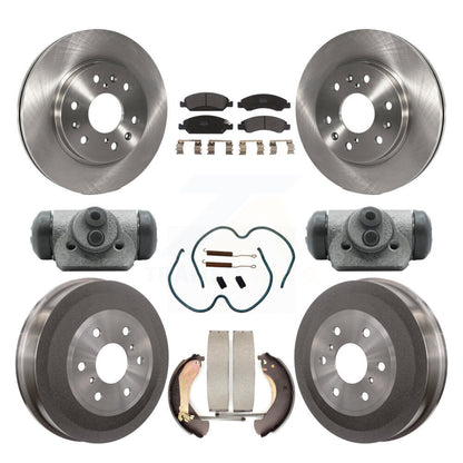 Rotors de frein avant et arrière, Kit de tambour à plaquettes semi-métalliques (9 pièces) pour Chevrolet Silverad