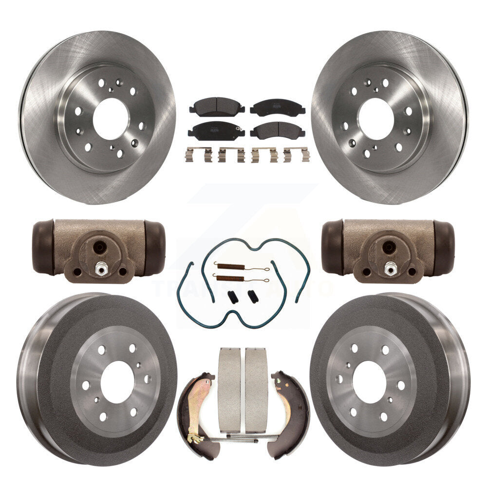 Rotors de frein avant et arrière, Kit de tambour à plaquettes semi-métalliques (9 pièces) pour Chevrolet Silverad