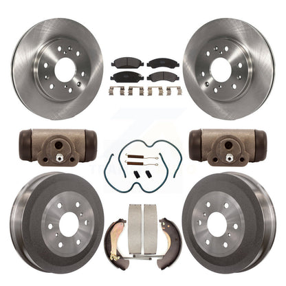 Rotors de frein avant et arrière, Kit de tambour à plaquettes semi-métalliques (9 pièces) pour Chevrolet Silverad