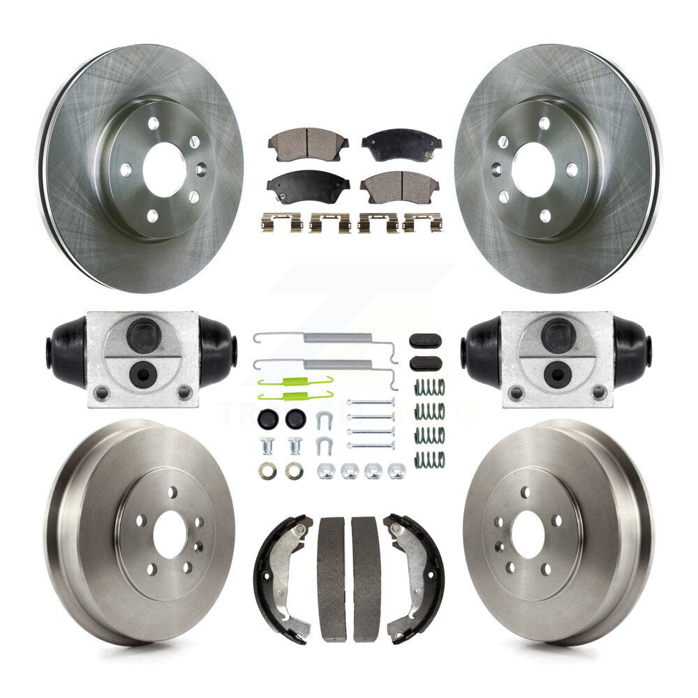 Kit de tambour à plaquettes semi-métalliques, Rotor de frein à disque avant et arrière (9 pièces) pour Chevrolet Cruz