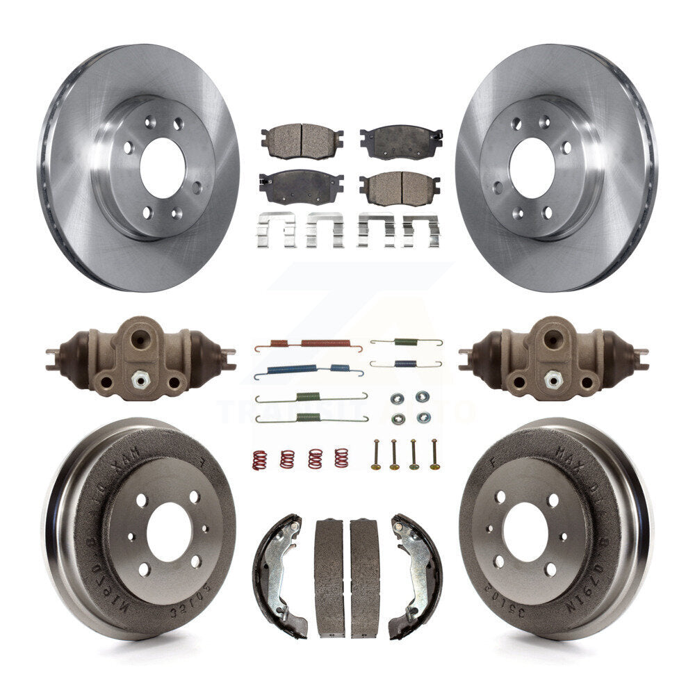 Kit de tambour à plaquettes semi-métalliques pour Rotor de frein avant et arrière (9 pièces) pour Hyundai Accent Seda