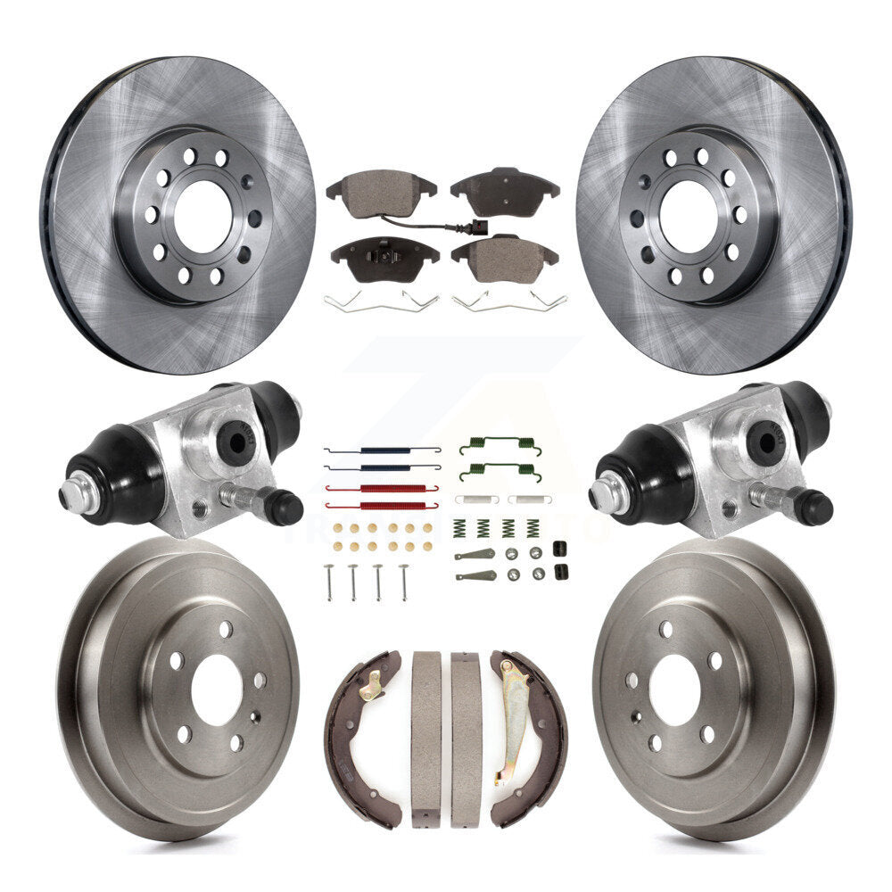 Kit de plaquettes et de tambour semi-métalliques pour Rotor de frein avant et arrière (9 pièces) pour Volkswagen Jett