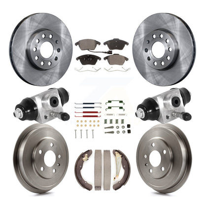 Kit de plaquettes et de tambour semi-métalliques pour Rotor de frein avant et arrière (9 pièces) pour Volkswagen Jett
