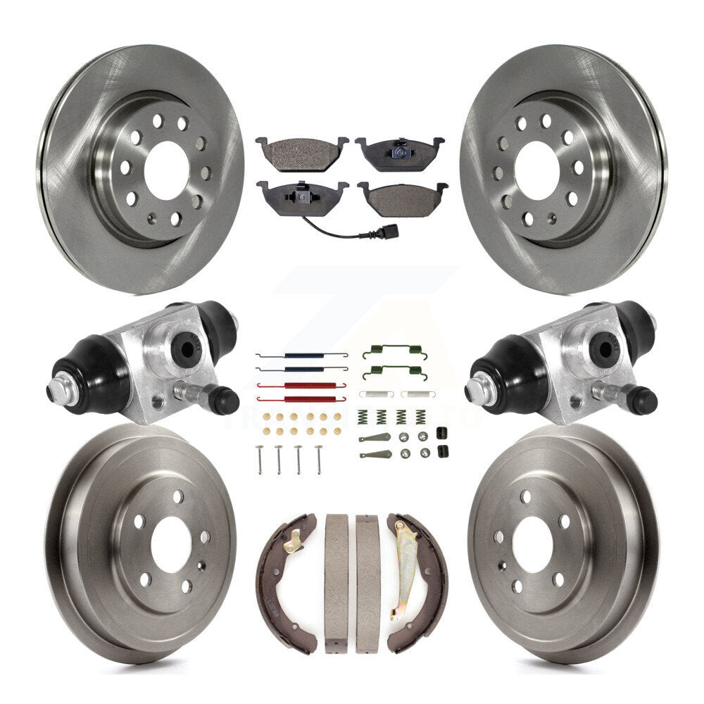 Kit de plaquettes et de tambour semi-métalliques pour Rotor de frein avant et arrière (9 pièces) pour Volkswagen Jett