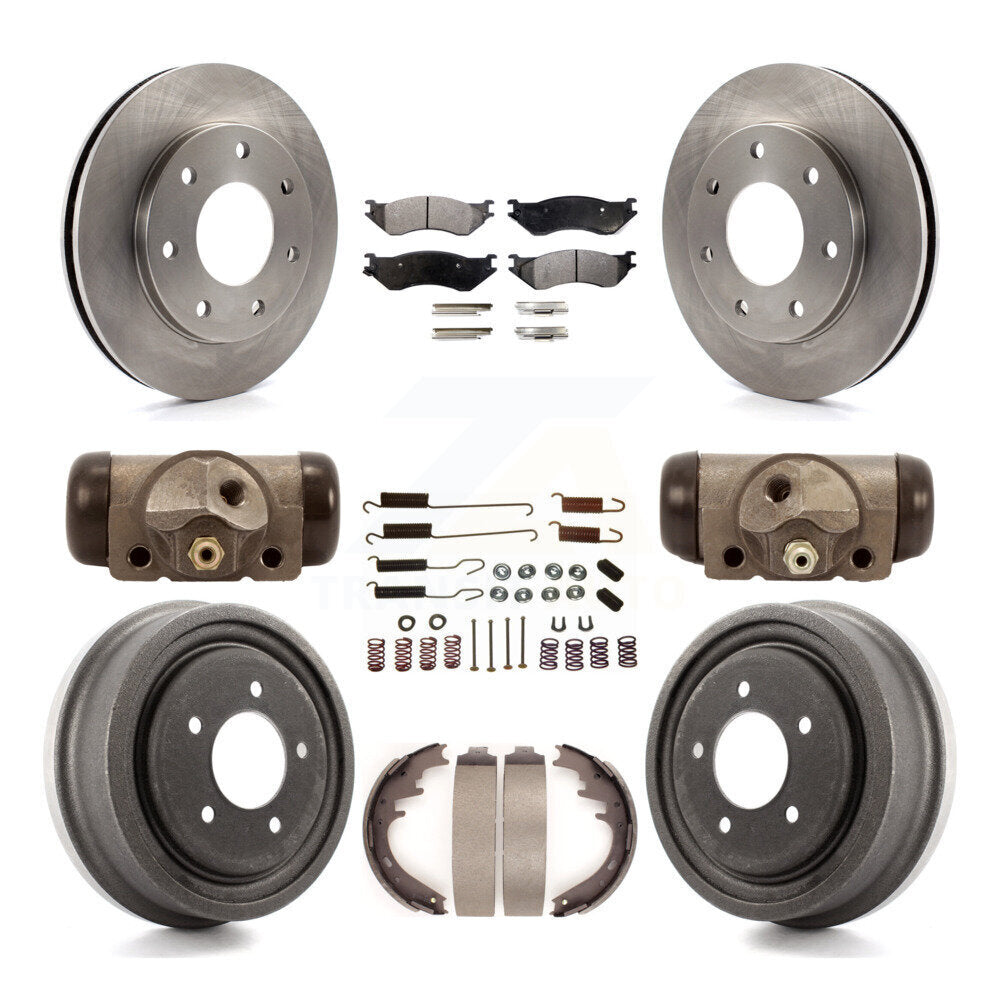 Kit de tambours à plaquettes semi-métalliques pour rotors de frein avant et arrière (9 pièces) pour Ford F-150 4W 1999