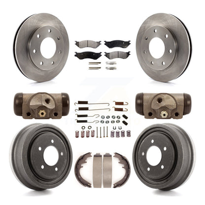 Kit de tambours à plaquettes semi-métalliques pour rotors de frein avant et arrière (9 pièces) pour Ford F-150 4W 1999
