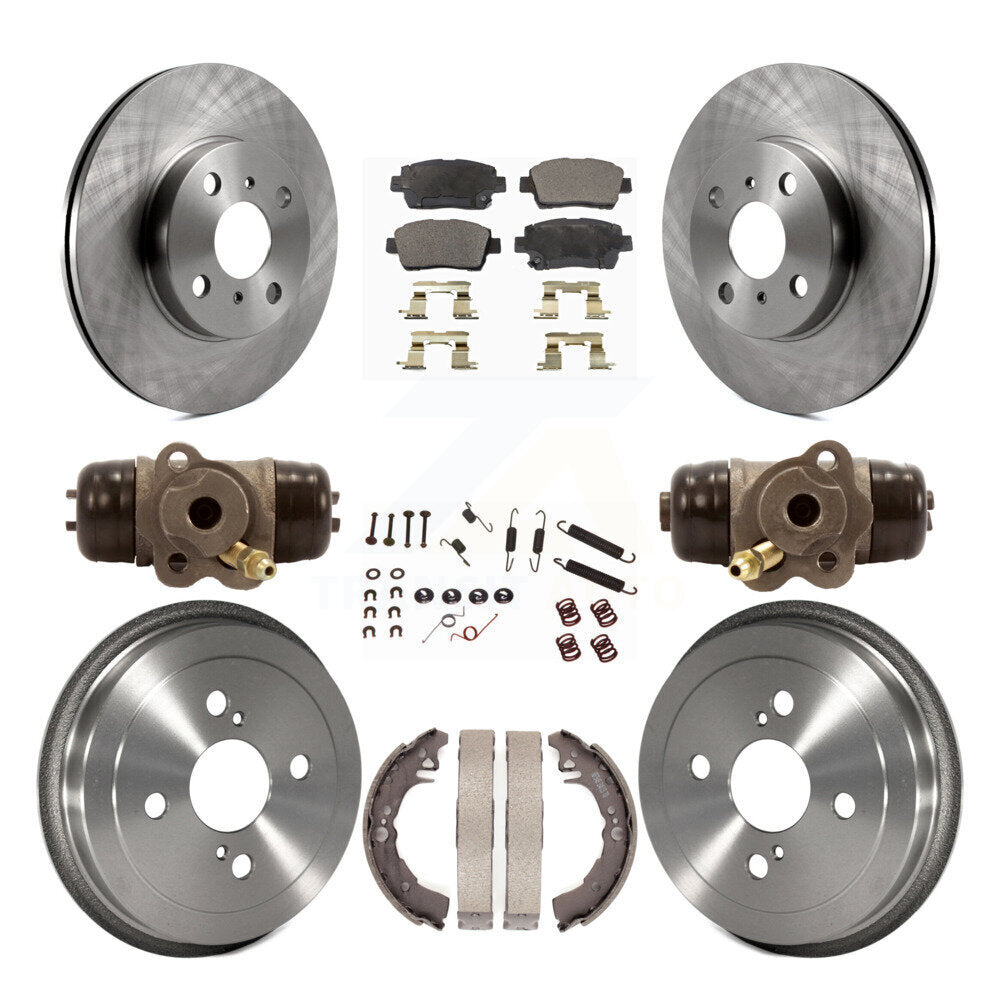 Kit de plaquettes et de tambours semi-métalliques pour rotors de frein avant et arrière (9 pièces) pour Toyota Ech 01-05