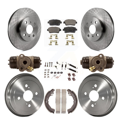 Kit de plaquettes et de tambours semi-métalliques pour rotors de frein avant et arrière (9 pièces) pour Toyota Ech 01-05