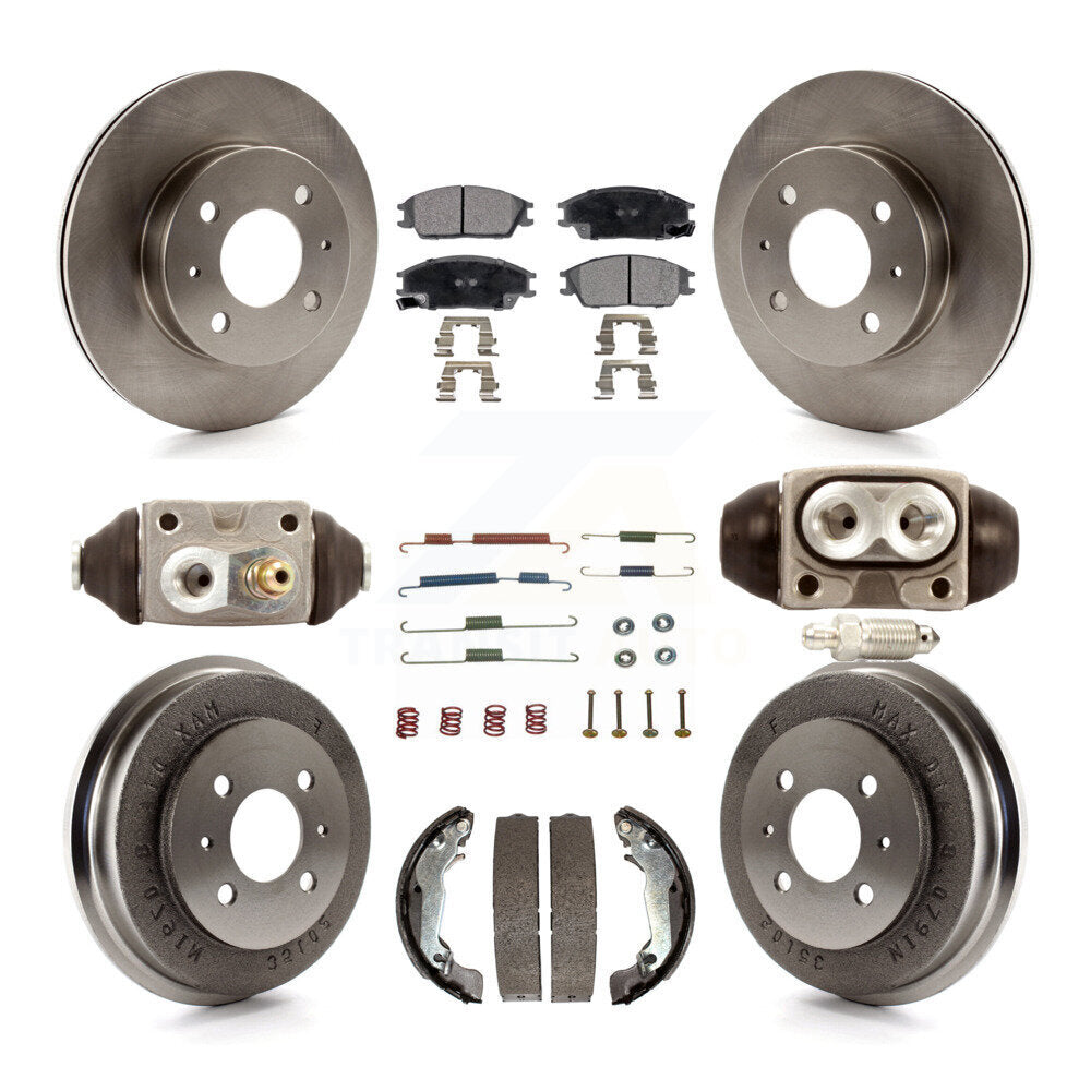 Kit de tambour à plaquettes semi-métalliques pour Rotor de frein avant et arrière (9 pièces) pour Hyundai Accen 03-05