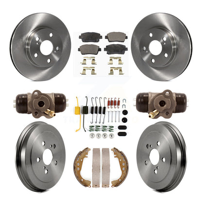 Kit de plaquettes et de tambour semi-métalliques pour rotor de frein avant et arrière (9 pièces) pour Toyota Priu 04-07