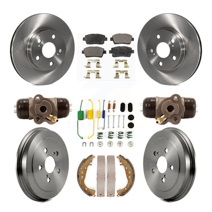 Kit de plaquettes et de tambours semi-métalliques pour rotors de frein avant et arrière (9 pièces) pour Toyota Priu 2008
