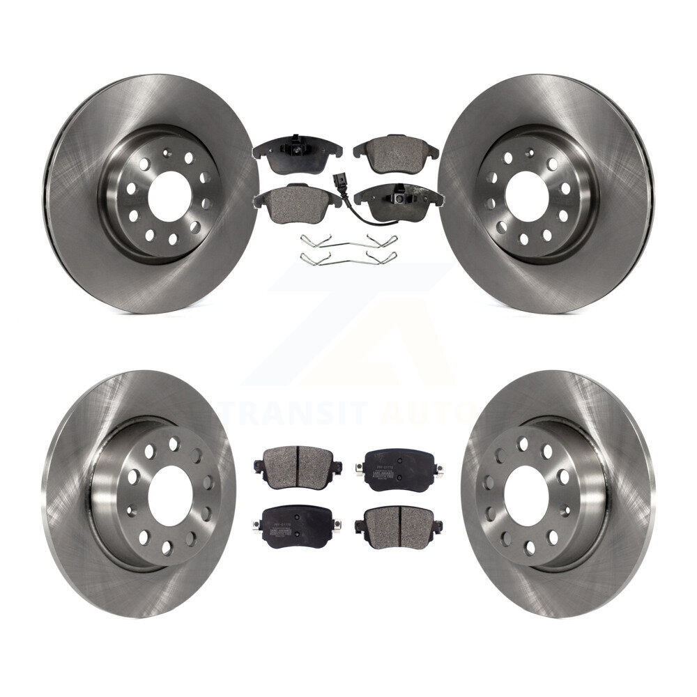 Kit de rotors de frein à disque avant et arrière et plaquettes semi-métalliques pour Volkswagen Passat