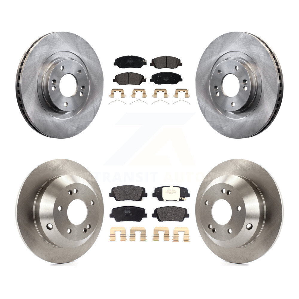 Kit de rotors de frein à disque avant et arrière et plaquettes semi-métalliques pour Hyundai Santa Fe XL