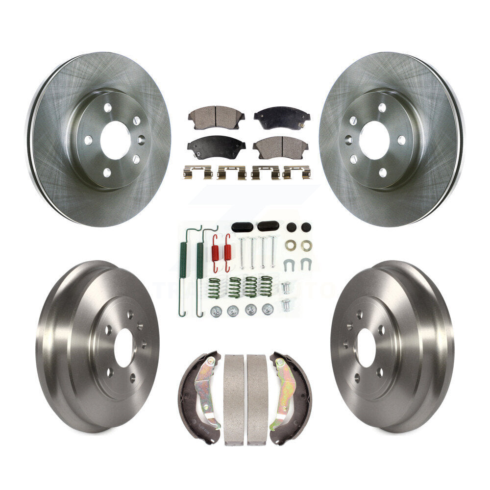 Kit de tambour à plaquettes semi-métalliques, Rotor de frein à disque avant et arrière (7 pièces) pour Chevrolet Soni