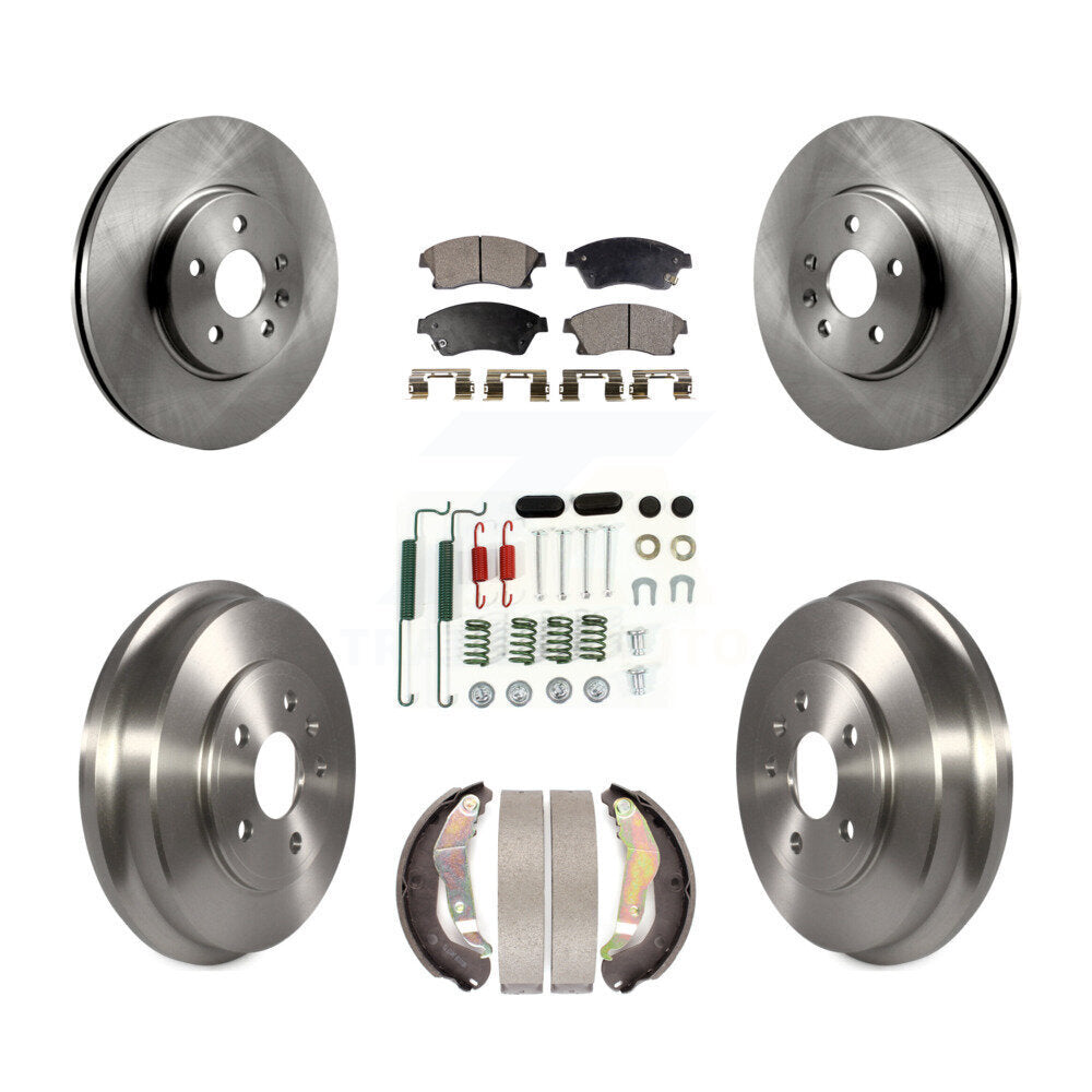 Kit de plaquettes et de tambour semi-métalliques de Rotor de frein avant et arrière (7 pièces) pour Chevrolet Sonic R