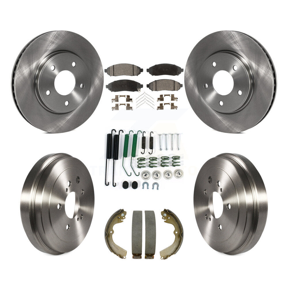 Rotors de frein avant et arrière, Kit de plaquettes et tambours semi-métalliques (7 pièces) pour Nissan NV200 Cit
