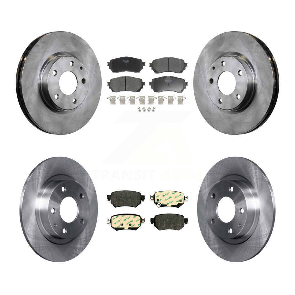 Kit de rotors de frein à disque avant et arrière et plaquettes semi-métalliques pour Mazda 6 2016-2018