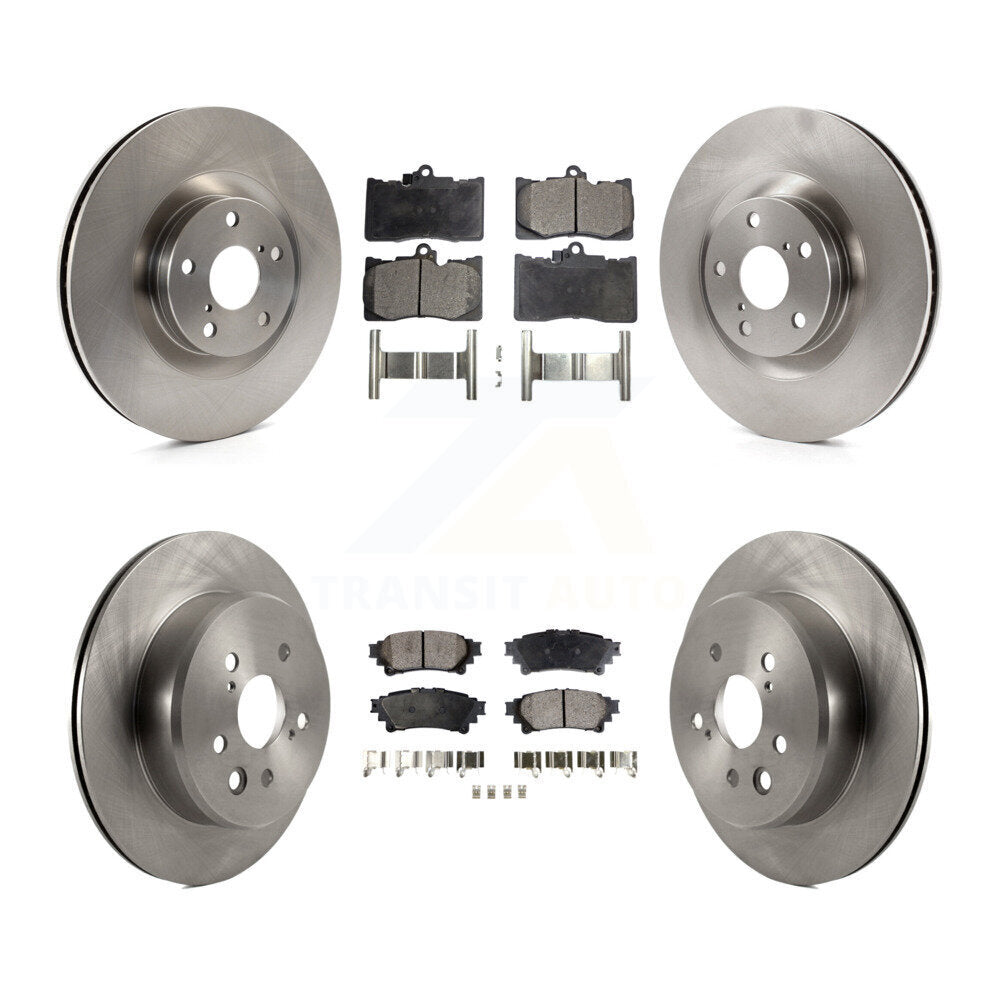Kit de rotor de frein avant et arrière et plaquettes semi-métalliques (6 pièces) pour Lexus IS300 IS350 GS35