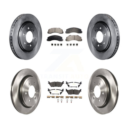 Kit de disques de frein à disque avant et arrière et plaquettes semi-métalliques pour Ford F-150