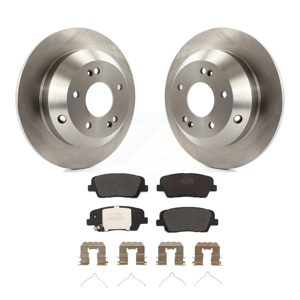 Kit de plaquettes semi-métalliques de rotor de frein arrière pour Kia Sorento avec étrier peint en rouge