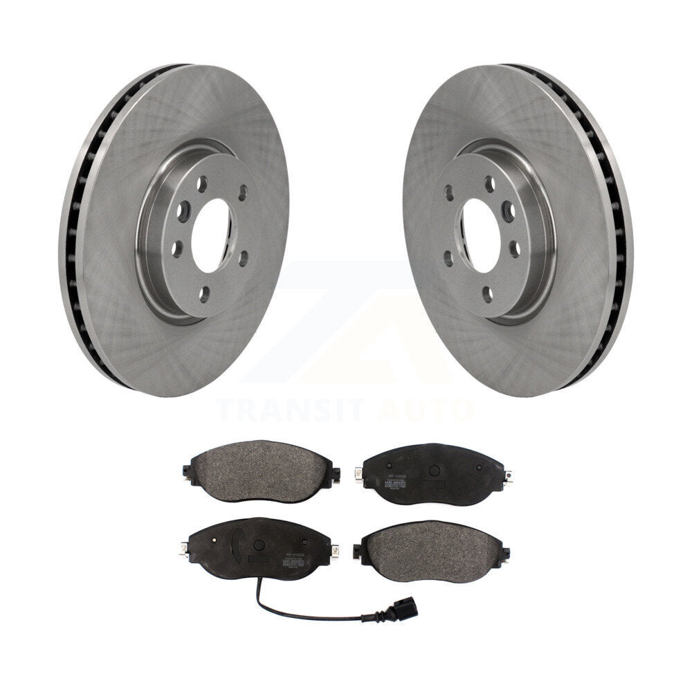 Kit de disques de frein à disque avant et plaquettes semi-métalliques pour Volkswagen CC AWD