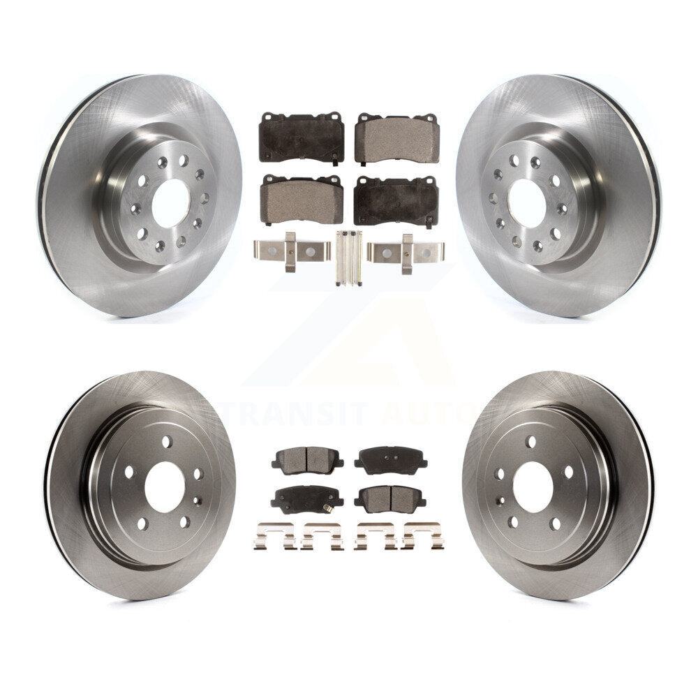 Kit de disques de frein à disque avant et arrière et plaquettes semi-métalliques pour Cadillac CTS