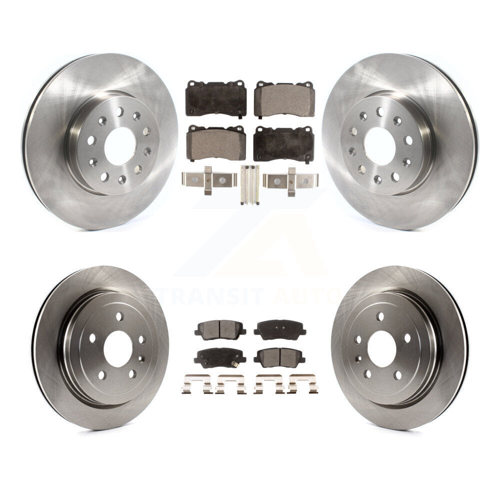 Kit de disques de frein à disque avant et arrière et plaquettes semi-métalliques pour Cadillac CTS
