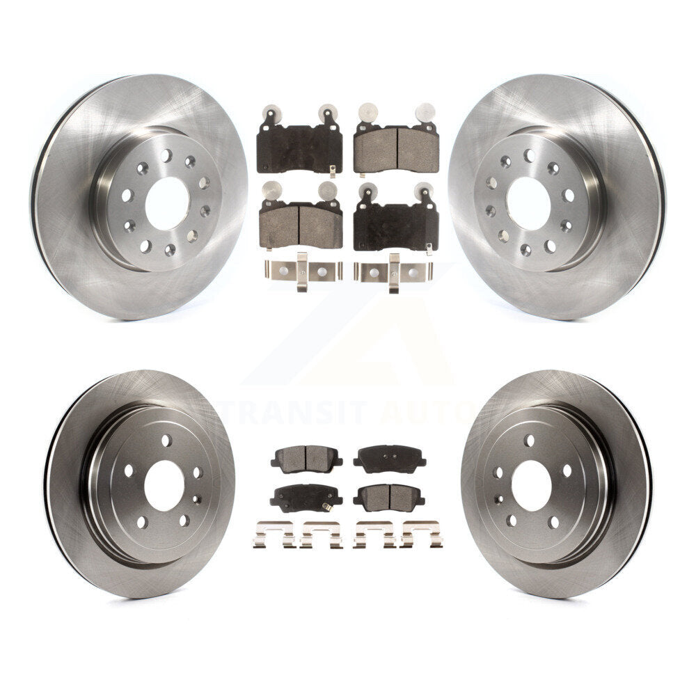 Kit de disques de frein à disque avant et arrière et plaquettes semi-métalliques pour Cadillac CTS