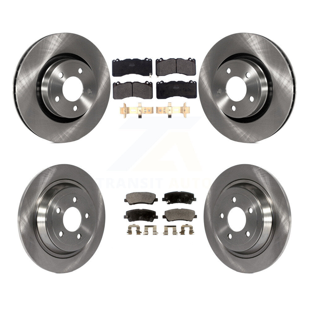Kit de plaquettes semi-métalliques de rotor de frein avant et arrière pour Ford Mustang avec frein Brembo