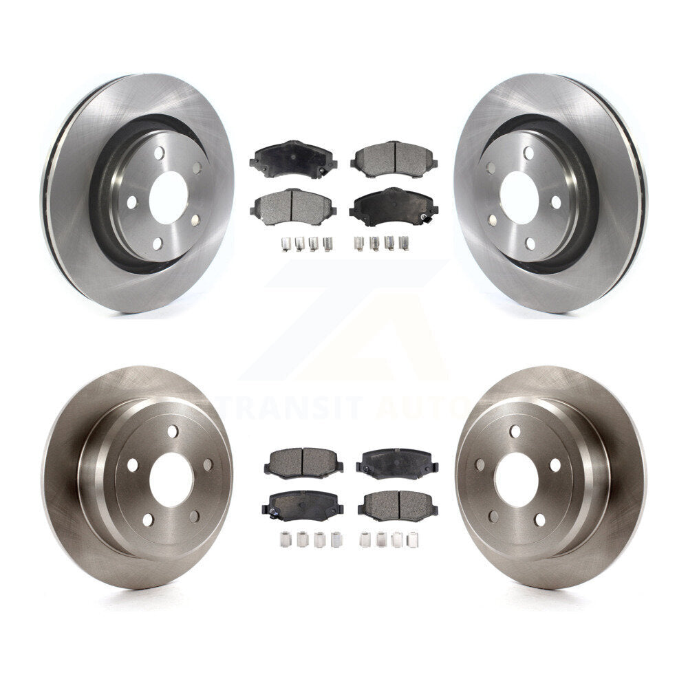Kit de rotors de frein à disque avant et arrière et plaquettes semi-métalliques pour Jeep Wrangler JK