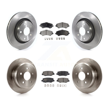 Kit de rotors de frein à disque avant et arrière et plaquettes semi-métalliques pour Jeep Wrangler JK