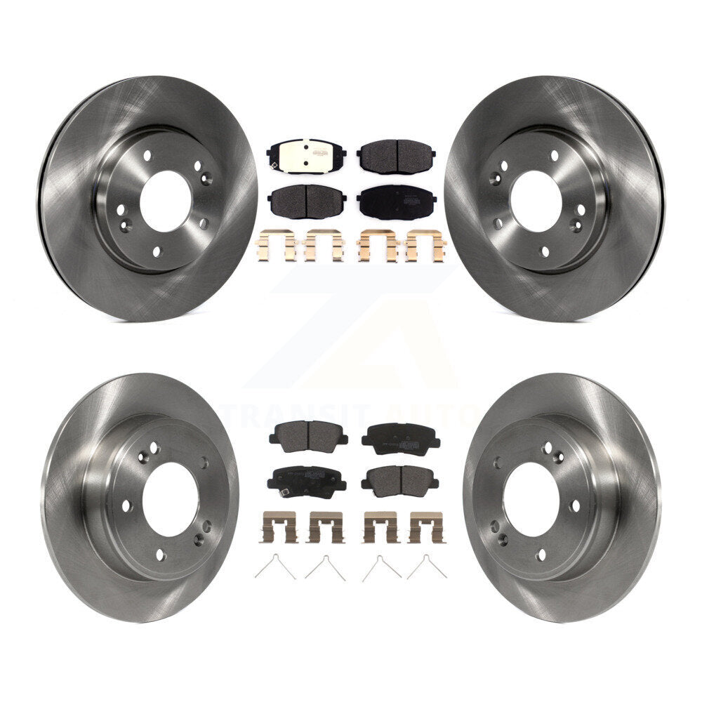Kit de plaquettes de frein semi-métalliques pour Rotors de frein avant et arrière, pour Kia Hyundai Kona Forte Soul G