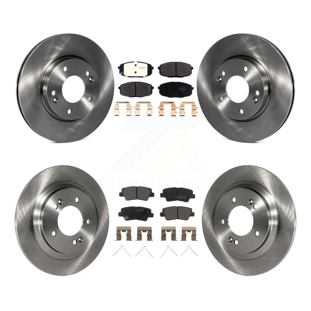 Kit de rotor de frein avant et arrière et plaquettes semi-métalliques pour Kia Forte5 Hyundai Elantra G