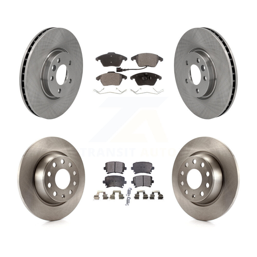 Kit de disques de frein à disque avant et arrière et plaquettes semi-métalliques pour Volkswagen CC