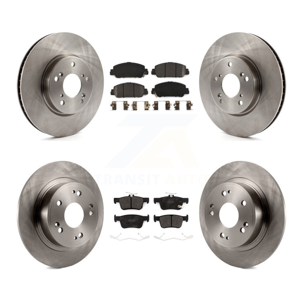 Kit de rotors de frein à disque avant et arrière et plaquettes semi-métalliques pour Honda Accord