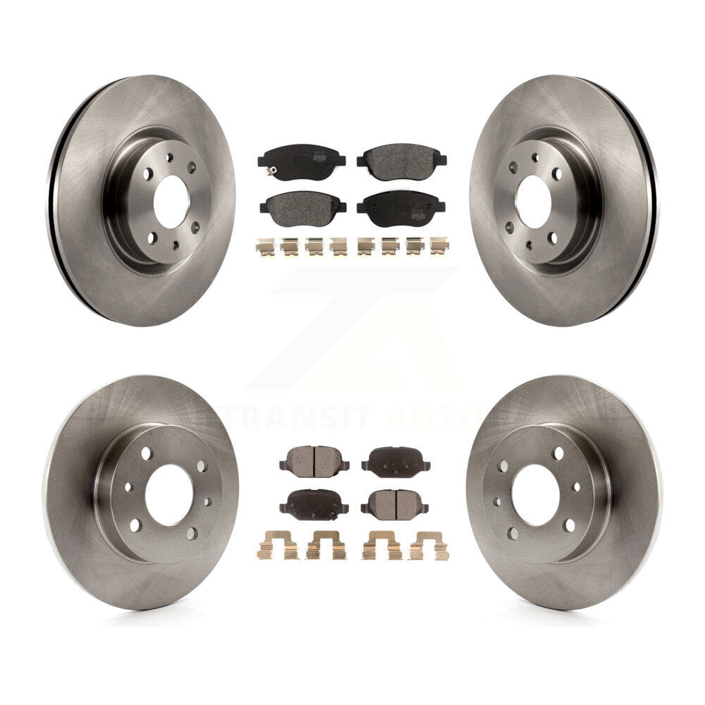 Kit de disques de frein à disque avant et arrière et plaquettes semi-métalliques pour Fiat 500 K8F-102743