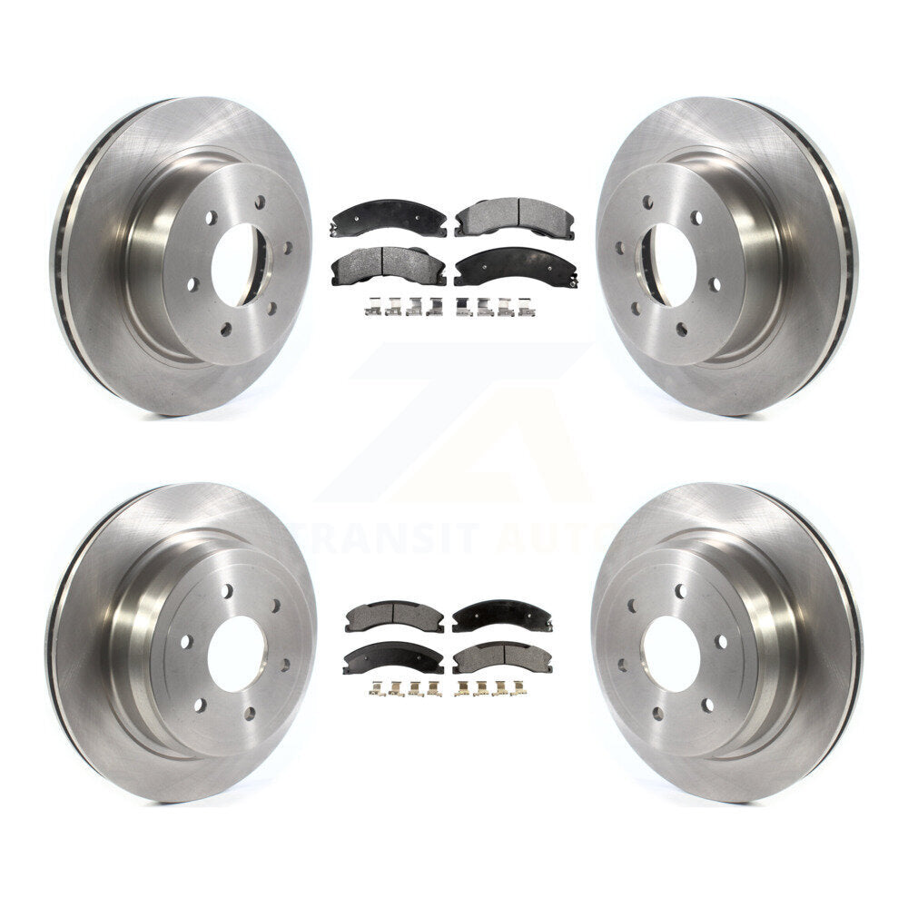 Rotors de frein à disque avant et arrière, Kit de plaquettes semi-métalliques pour Nissan TITAN X 2016 – 2024