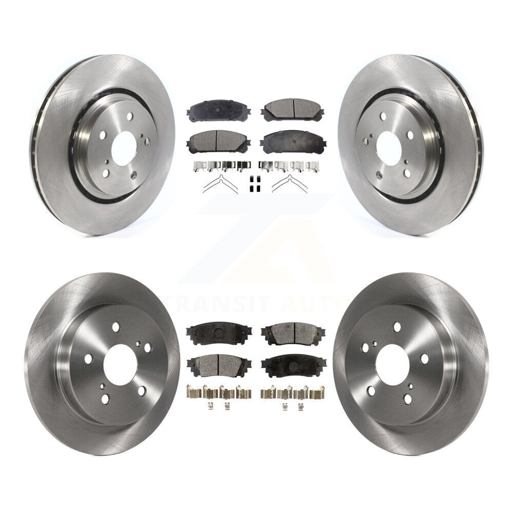 Rotors de frein à disque avant et arrière et Kit de plaquettes semi-métalliques pour Toyota Camry Avalon TR