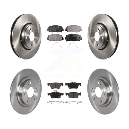 Kit de rotors de frein à disque avant et arrière et plaquettes semi-métalliques pour Honda Civic