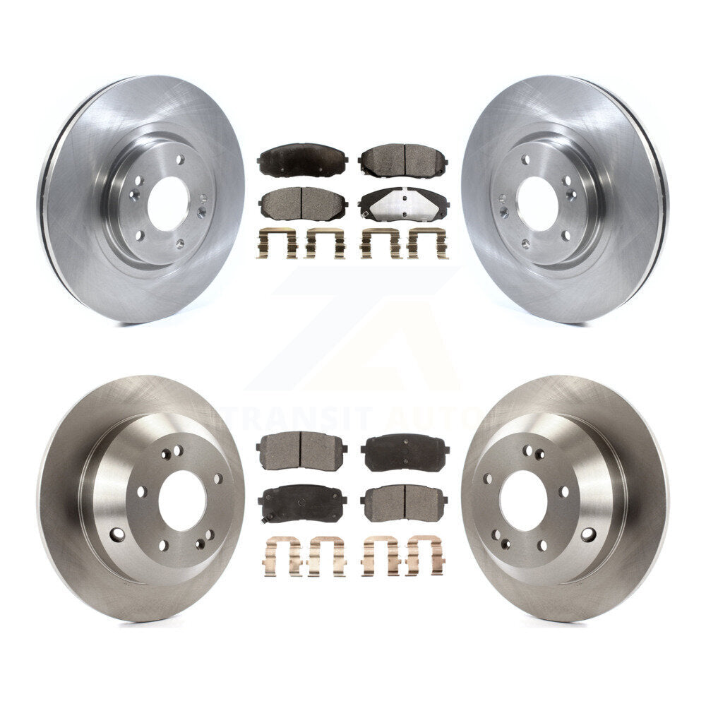 Kit de disques de frein à disque avant et arrière et plaquettes semi-métalliques pour Kia Sedon 2015 – 2021