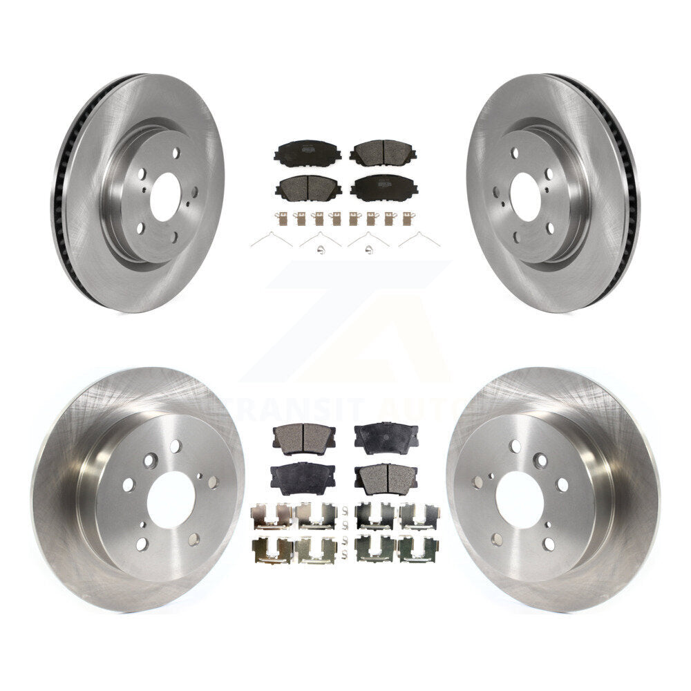 Kit de rotors de frein à disque avant et arrière et plaquettes semi-métalliques pour Toyota Camry