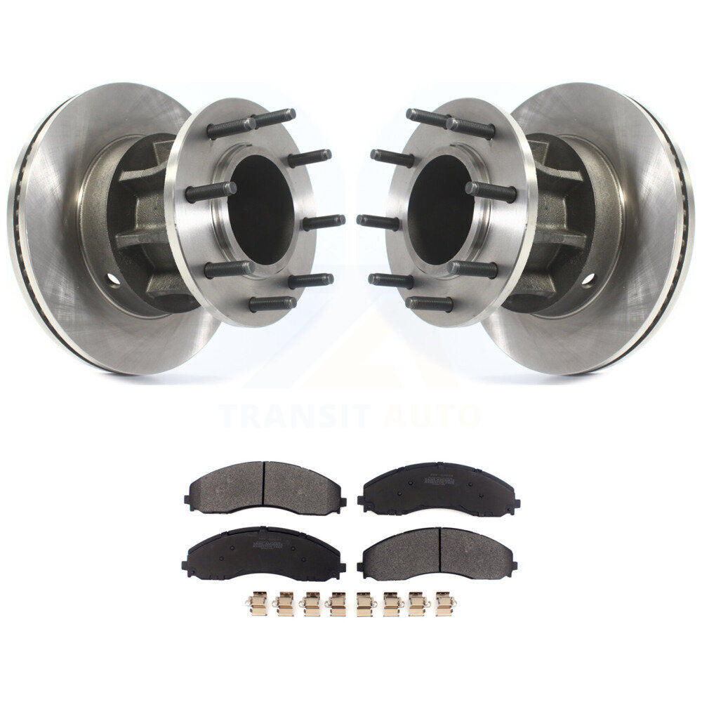 Rotors de frein avant et Kit de plaquettes semi-métalliques pour Ford F-450 Super Duty F-550 4 X