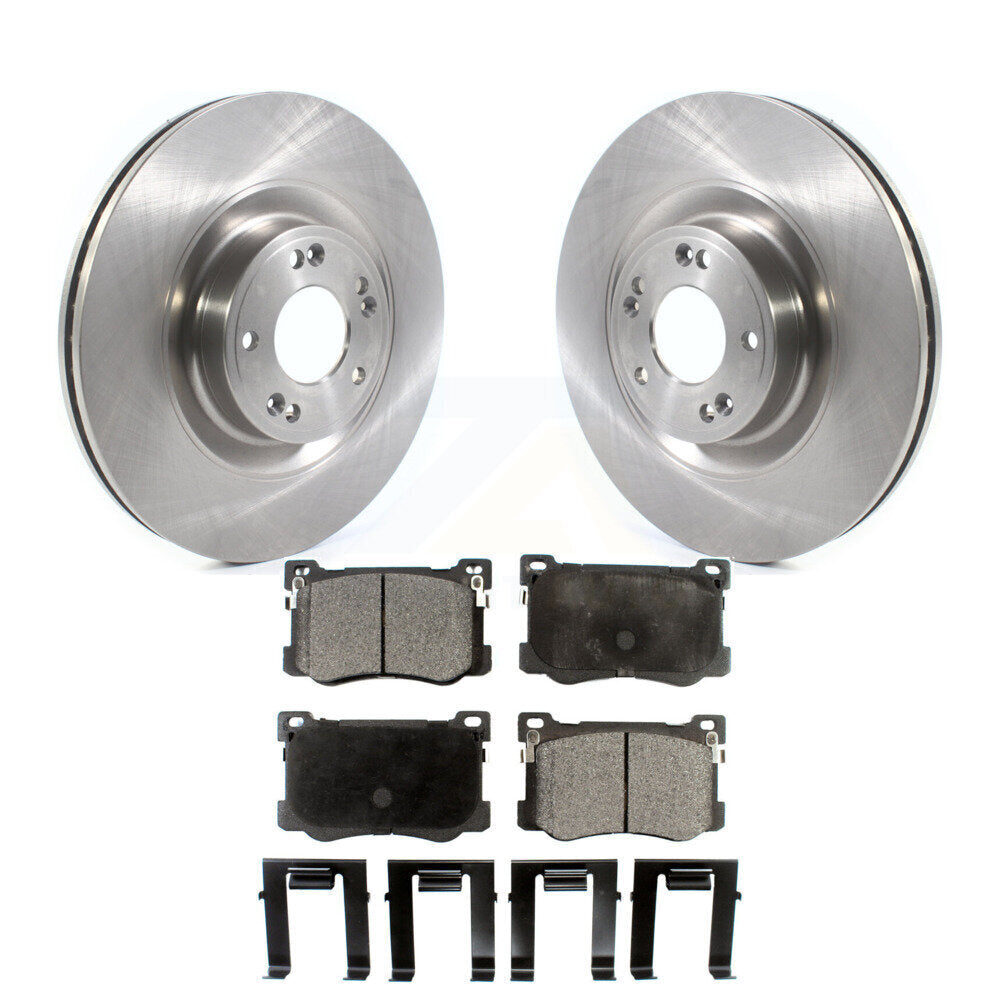 Rotors de frein avant et Kit de plaquettes semi-métalliques pour Hyundai Genesis G80 Kia K900 3.8
